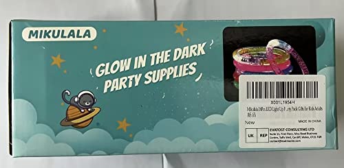 24Pcs Glow in the Dark Party Supplies for Kids/Adults, Flashing Light up Toys LED Bracelets Halloween Glow Sticks, Mardi Gras Party Favors Carnival Birthday Concert Gifts Accessory