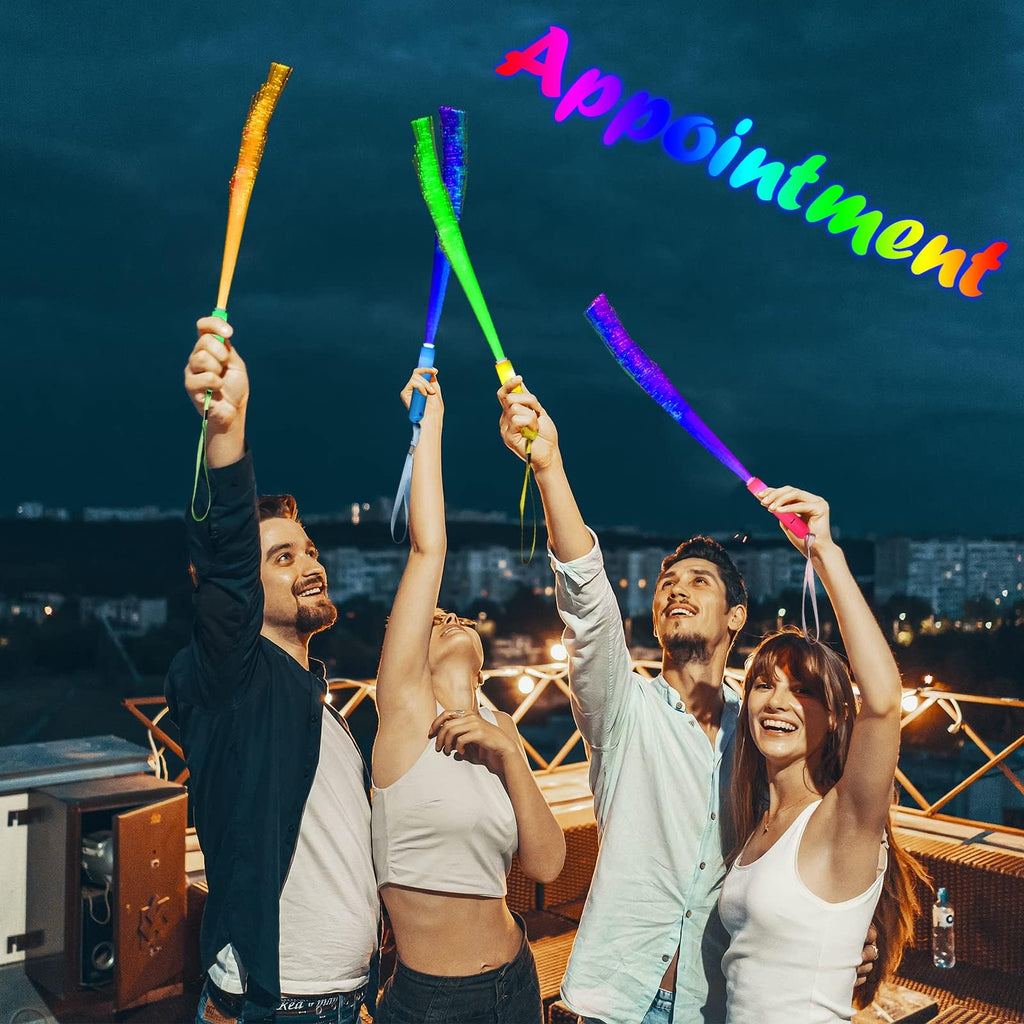25 Pack Glow Sticks Mardi Gras Party Supplies ,Glow in the Dark Party Supplies,3 Models Flashing Sticks, Fiber Optic Wands Light up Sticks Fit Wedding Birthday Easter valentine's day
