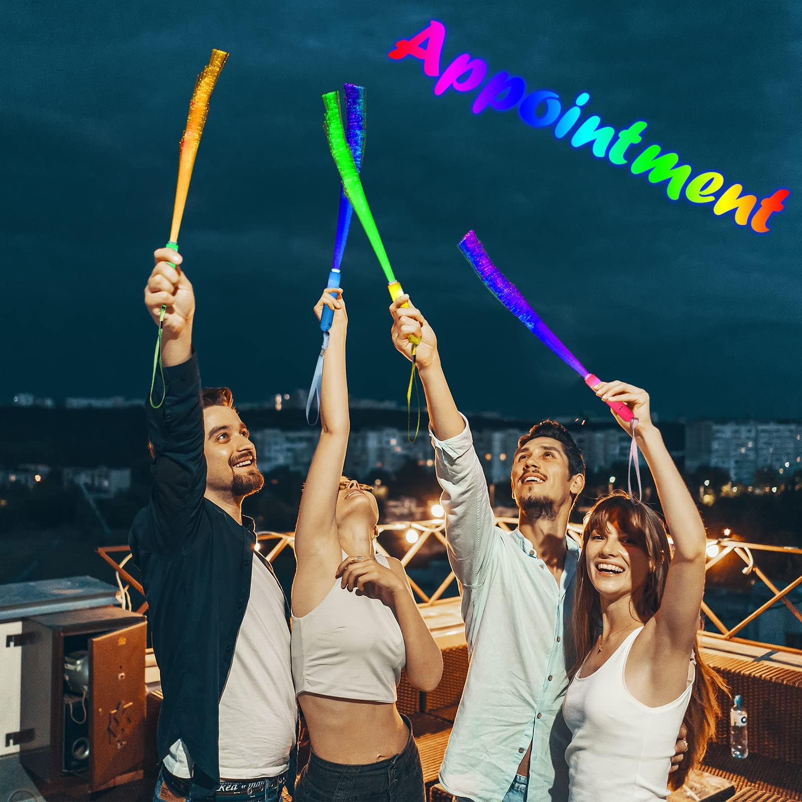 25 Pack Glow Sticks Mardi Gras Party Supplies ,Glow in the Dark Party Supplies,3 Models Flashing Sticks, Fiber Optic Wands Light up Sticks Fit Wedding Birthday Easter valentine's day