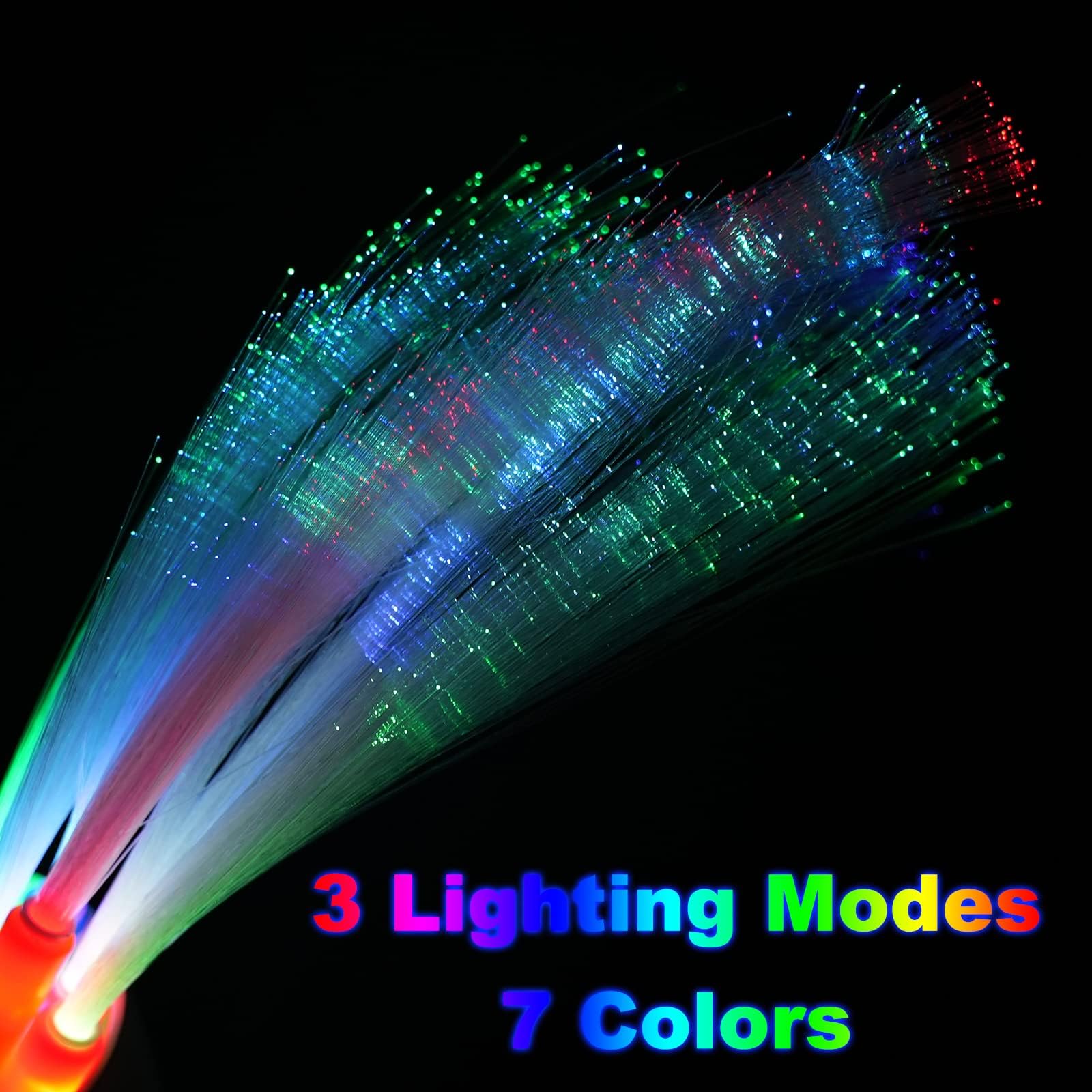 25 Pack Glow Sticks Mardi Gras Party Supplies ,Glow in the Dark Party Supplies,3 Models Flashing Sticks, Fiber Optic Wands Light up Sticks Fit Wedding Birthday Easter valentine's day